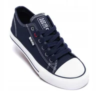 Buty dla dziewczynek - Big Star JJ374401 Granatowe Trampki Dziecięce -Wygodne i Stylowe Buty - miniaturka - grafika 1