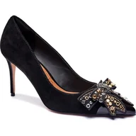 Czółenka - Kurt Geiger Skórzane szpilki 225-BELGRAVIA STUD BOW - miniaturka - grafika 1