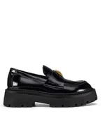 Półbuty damskie - Gino Rossi Loafersy GESME-3596-24 Czarny - miniaturka - grafika 1