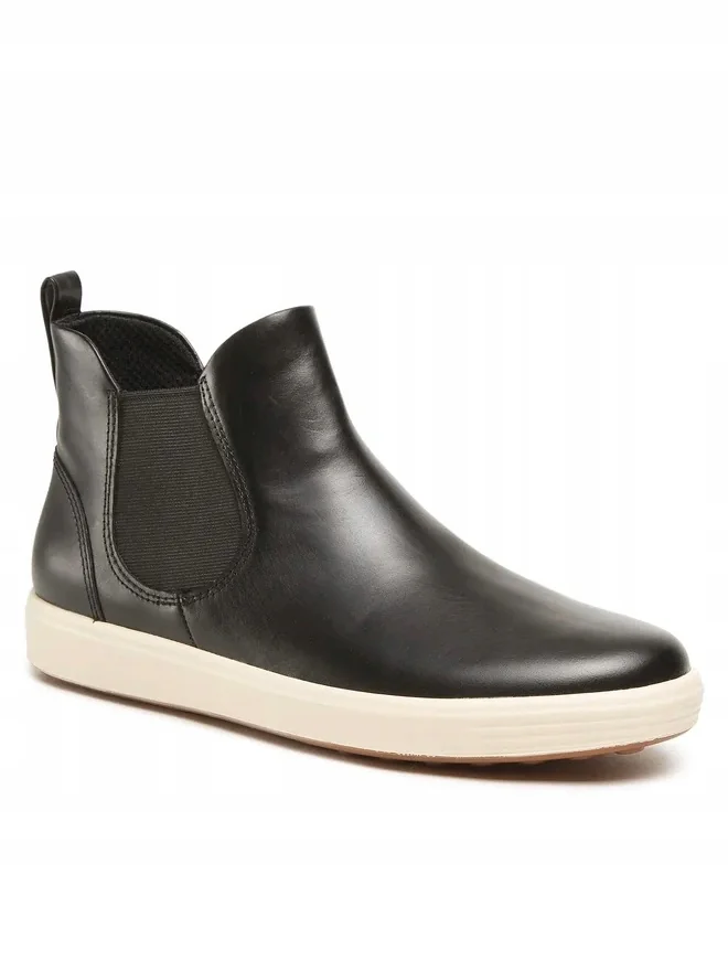 Ecco SOFT 7 W r. 37 czarne buty BOTKI 24 CM SKÓRA CHEALSE