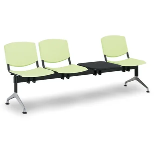 Euroseat Plastikowa ławka Smile, 3-siedzenia + stolik 300346 - Inne meble biurowe - miniaturka - grafika 1