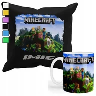 Gadżety dla niej i dla niego - ZESTAW KUBEK + PODUSZKA Z POSZEWKĄ- PREZENT DLA FANA GRY MAJNKRAFT + IMIĘ - miniaturka - grafika 1