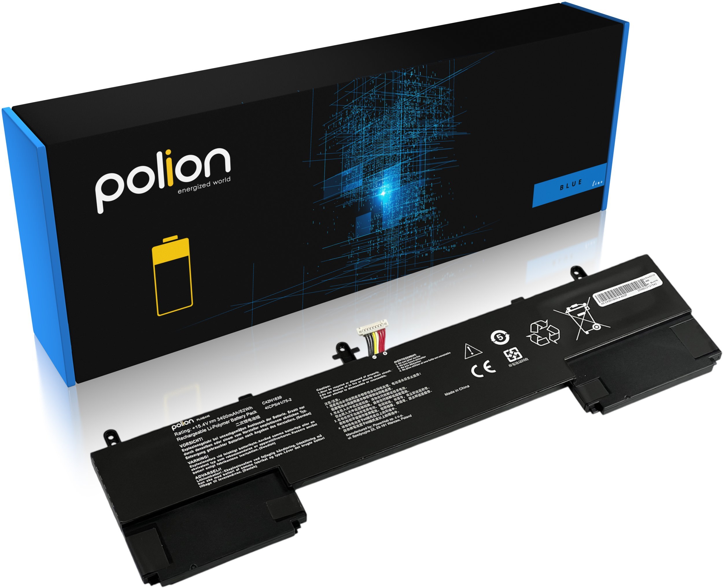 Bateria do laptopa ASUS C42N1839 ZenBook 15 UX534FA UX534FT UX563FD 3400mAh