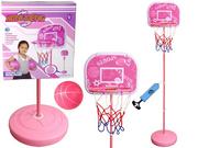 Koszykówka - Kosz Do Koszykówki Dla Dzieci Kosz Piłka Ogród Różowy 170 cm - miniaturka - grafika 1