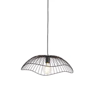 Lampy sufitowe - QAZQA Designerska lampa wisząca czarna 50 cm - Pua - miniaturka - grafika 1