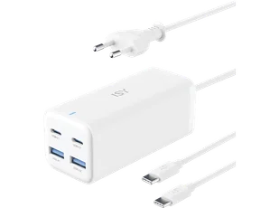 Ładowarka sieciowa ISY IDC-2000 100W GaN 2xUSB-A, 2xUSB-C - Zasilacze do laptopów - miniaturka - grafika 1