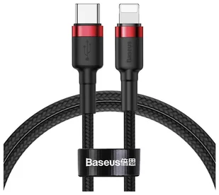 Baseus Cafule USB-C do Lightning PD, 18W, 1m czarno-czerwony - Kable USB - miniaturka - grafika 1