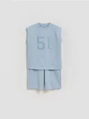 Koszulki dla chłopców - Reserved - Bawełniany komplet - niebieski - miniaturka - grafika 1