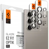 Szkła hartowane na telefon - Szkło na aparat Spigen Glas.tR Ez Fit Optik Pro 2-Pack do Galaxy S24 Ultra, szare - miniaturka - grafika 1