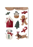 Scrapbooking - Naklejki Z Pierniczkiem Słodkie Na Święta Zimę - miniaturka - grafika 1