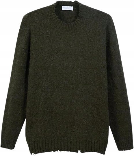 DIANA STUDIO SWETER MĘSKI Z ALPAKĄ ZIELONY L J5B