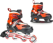 Rolki - Rolki Spartan Sport SPARTAN Inliner z wymienną płozą regulowane czerwone r. 34-37 - miniaturka - grafika 1