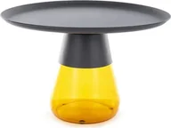 Ławy i stoliki kawowe - Stolik kawowy TIFFANY B 70x70 czarny/pomarańczowy - miniaturka - grafika 1