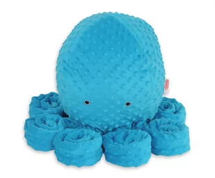 Przytulanka Ośmiornica Wielka - Turkus- Minky W Kropki - Maskotki i pluszaki - miniaturka - grafika 1
