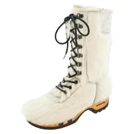 Kozaki damskie - Woody Damskie kozaki Rosanna, półdługie, białe futro, 40 EU, Białe futro, 40 EU - miniaturka - grafika 1