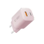 Ładowarki do telefonów - TECH-PROTECT NCM33W 2-PORT NETWORK CHARGER PD33W/QC3.0 BABY PINK - miniaturka - grafika 1