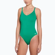 Stroje kąpielowe - Strój pływacki jednoczęściowy damski Nike Essential V-Neck stadium - miniaturka - grafika 1