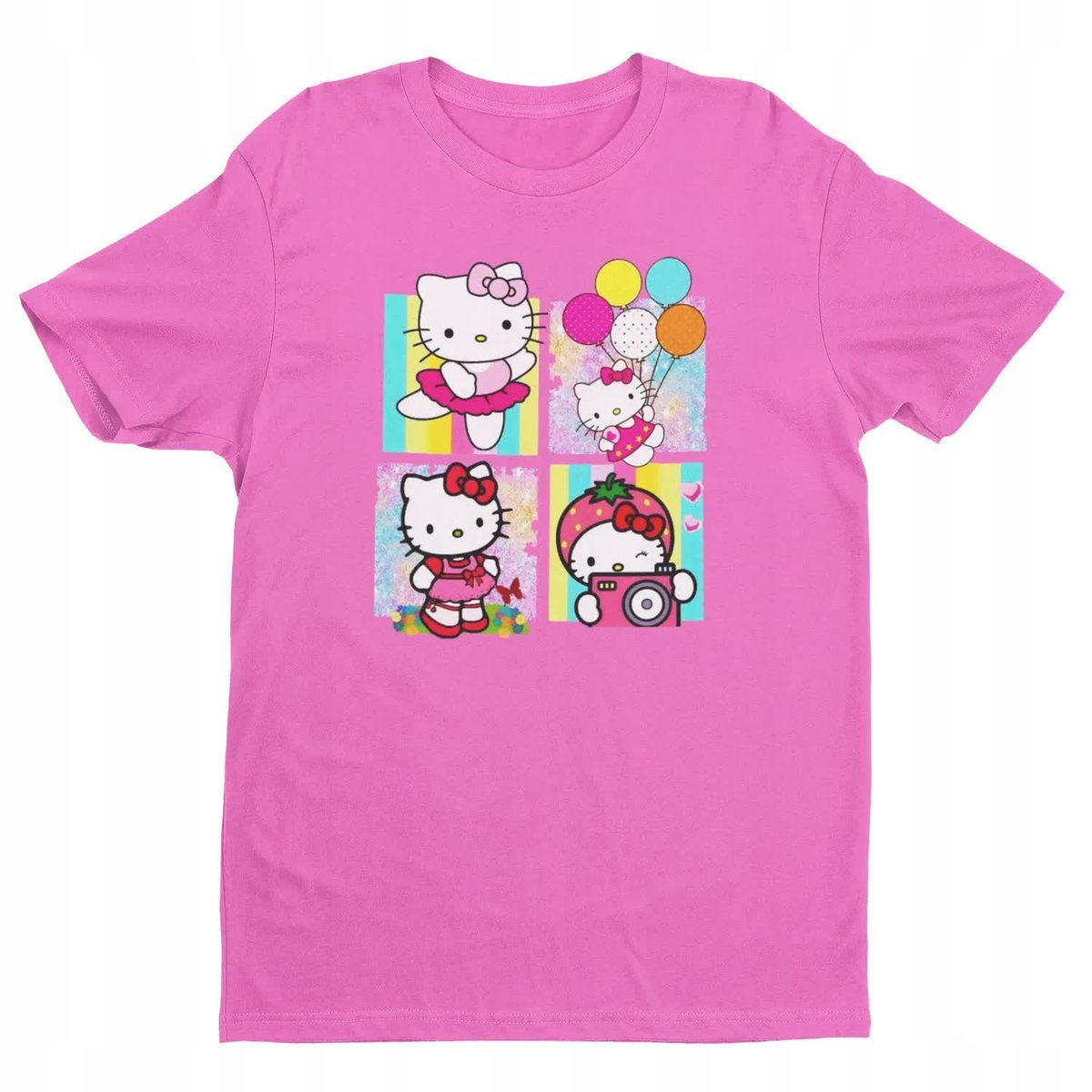 Koszulka Dziecięca Z Nadrukiem Hello Kitty Kot Dla Dziewczynki -L 146-152