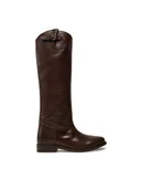 Kozaki damskie - Bronx Oficerki Fe-Lise 14331-V Brązowy - miniaturka - grafika 1