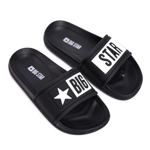Klapki Dziecięce Młodzieżowe Big Star Czarne DD374150 - Buty dla dziewczynek - miniaturka - grafika 1