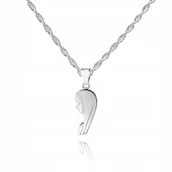 Łańcuszki - 925 Srebrny łańcuszek medalik DEDYKACJA 50cm S1M14 - miniaturka - grafika 1