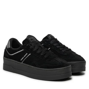 Sneakersy Tommy Jeans The Greenwich Flatform Elevated EN0EN02676 Czarny - Sneakersy damskie - miniaturka - grafika 1