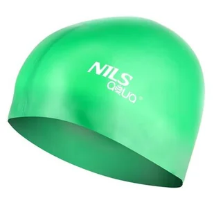 AQUA NILS Czepek NILS SH74 Ciemnozielony - Pływanie - miniaturka - grafika 1