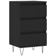 Komody - Komoda, czarna, 40x35x70 cm, materiał drewnopochodny Lumarko! - miniaturka - grafika 1