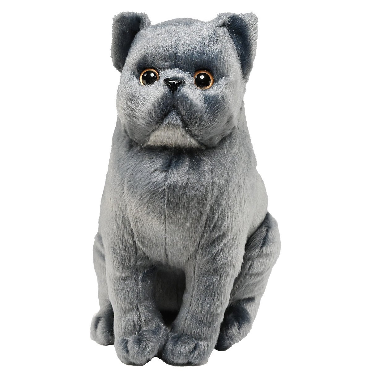 Chinchilla, Naturalistyczny siedzący kot rosyjski niebieski 40 cm