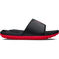 Klapki i japonki męskie - Klapki uniseks Under Armour Project Rock 3 UFC Slides - czarne - miniaturka - grafika 1