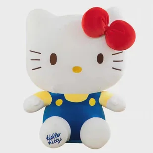 Maskotka Pluszak Duża Hello Kitty W Ogrodniczkach 40 Cm - Maskotki i pluszaki - miniaturka - grafika 1