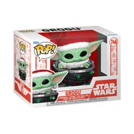 Figurki dla dzieci - Funko POP! Marvel, figurka kolekcjonerska, POP Star Wars: Mando HLDY- Grogu Pram - miniaturka - grafika 1