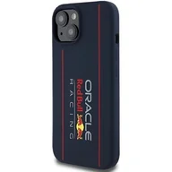 Etui i futerały do telefonów - Etui RED BULL Silicone Vertical Logo MagSafe do Apple iPhone 15 Granatowy - miniaturka - grafika 1