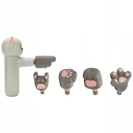 Masażery - 4smarts ACECOOL Cat jasnoszary Mini pistolet do masażu - miniaturka - grafika 1