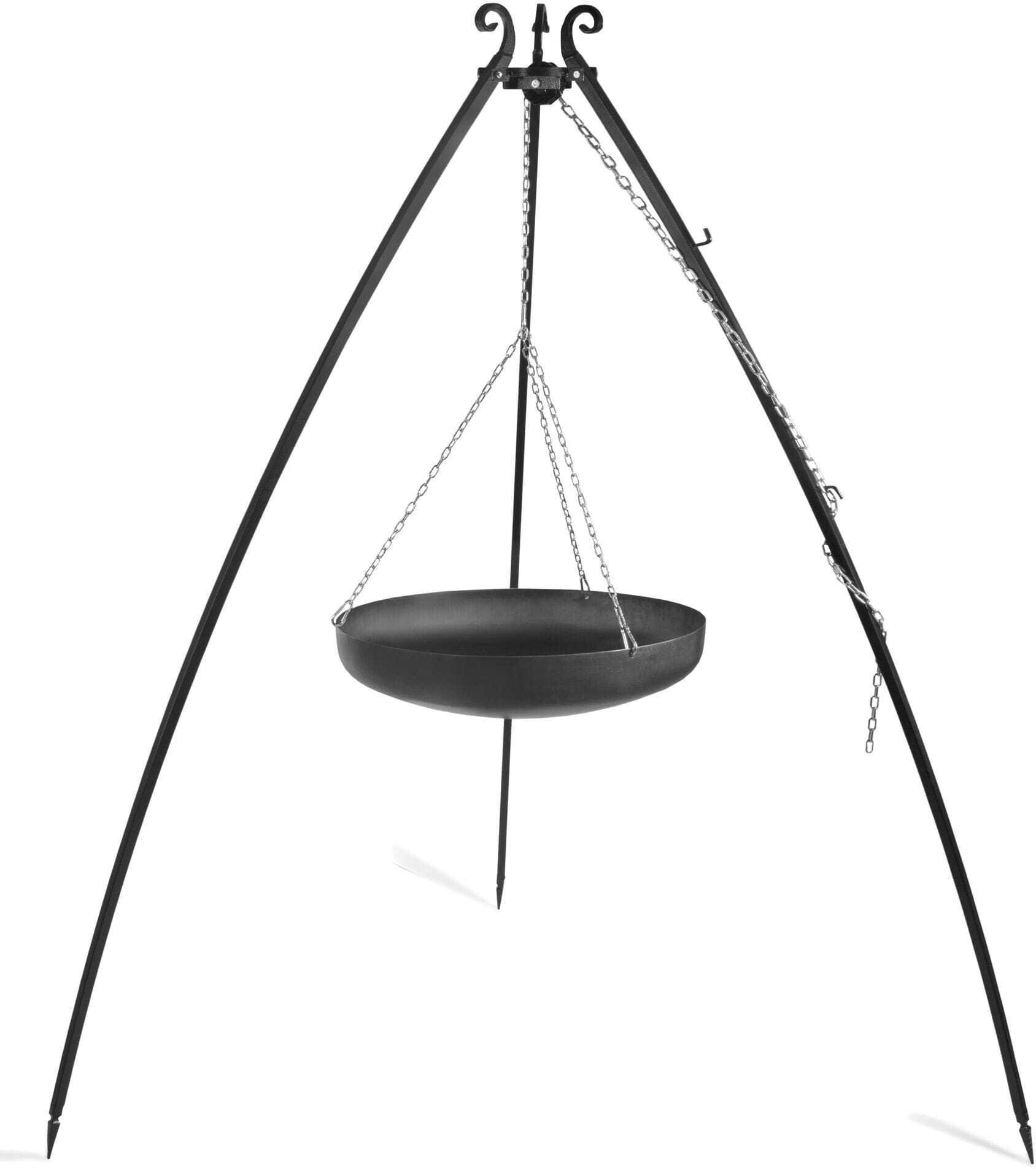 Tyletegotu Wok na trójnogu 200 cm, LARGO, stal naturalna, 60 cm