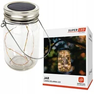 Lampy ogrodowe - Lampa Solarna Ogrodowa LED Słoik solarny szklany Latarenka wisząca girlanda - miniaturka - grafika 1