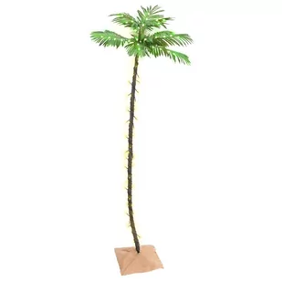 vidaXL Palma z oświetleniem, 192 ciepłe białe LED, 300 cm - Choinki - miniaturka - grafika 1