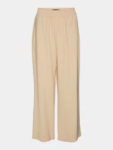 Vero Moda Spodnie materiałowe Carmen 10278926 Beżowy Wide Leg - Spodnie damskie - miniaturka - grafika 1