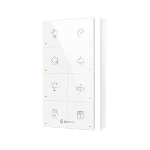 Grenton Panel dotykowy Grenton / 8 pól dotykowych / TF-Bus / biały szklany front - Systemy inteligentnych domów - miniaturka - grafika 1