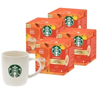 Kawa w kapsułkach i saszetkach - ZESTAW - Kapsułki Nescafé Dolce Gusto STARBUCKS® Pumpkin Spice Latte 4x12 sztuk + Porcelanowy kubek Starbucks 370 ml - miniaturka - grafika 1