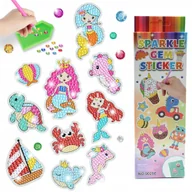 Zabawki kreatywne - Haft Diamentowy Syrenka Zrób Własne Naklejki 20Szt - miniaturka - grafika 1