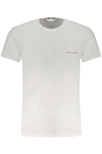 T-SHIRT MĘSKI Z KRÓTKIM RĘKAWEM TRUSSARDI BIAŁY - Koszulki męskie - miniaturka - grafika 1
