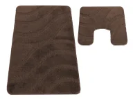 Dywaniki łazienkowe - Brązowy zestaw dywaników łazienkowych M4-M27 - miniaturka - grafika 1