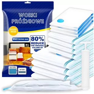 worki próżniowe z pompką 12 szt. - Pokrowce na ubrania worki próżniowe z pompką 12 szt. - Pokrowce na ubrania - miniaturka - grafika 1