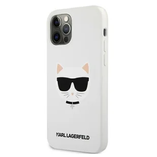 Karl Lagerfeld Choupette Head Silicone - Etui iPhone 12 Pro Max (biały) - Etui i futerały do telefonów - miniaturka - grafika 1