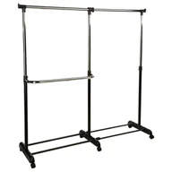 Wieszaki i stojaki - 5five Simple Smart Potrójny wieszak na kółkach wysoki stojak na ubrania 5five Simple Smart 130037 - miniaturka - grafika 1