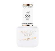 Lakiery hybrydowe - Nailac 003 Top hybrydowy - No Wipe NaiLac 7ml NAI000399 - miniaturka - grafika 1