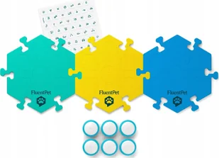 FluentPet - Connect Get Started Expansion Kit - zestaw 6 przycisków z piankowymi matami oraz naklejkami do komunikacji z psem / kotem do systemu Connect - Zabawki interaktywne dla dzieci - miniaturka - grafika 1