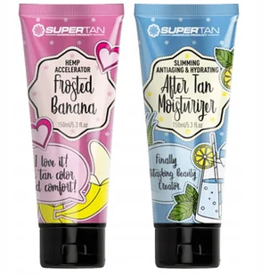 SUPERTAN FROSTED BANANA 1x PRZYSPIESZACZ OPALANIA 150ml + Balsam After Tan 150ml - Balsamy i kremy do opalania - miniaturka - grafika 1