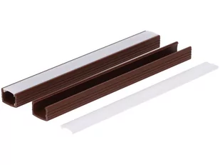 Profil LED PCV Line (16x11) brązowy z osłoną mleczną 2m - Taśmy LED - miniaturka - grafika 1